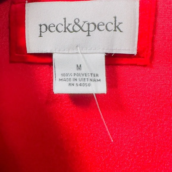 NWT Peck & Peck Red Velvet Two Pocket Edge to Edge Jacket M - Picture 7 of 16